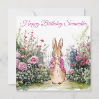 Personalize Name Peter the Rabbit Pink Jacket