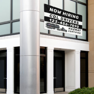 Personalize Now Hiring Hazmat CDL Drivers Banner
