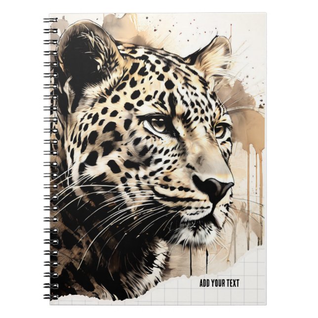 PERSONALIZE: Painted Leopard | Notebook Journal (Front)