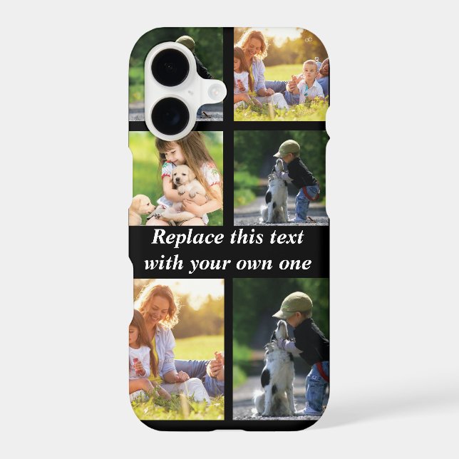 Personalize photo collage and text Case-Mate iPhon iPhone Case (Back)