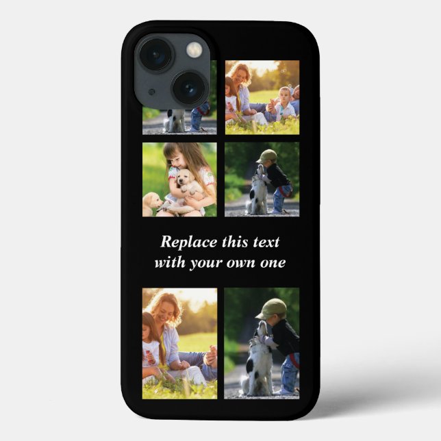 Personalize photo collage and text Case-Mate iPhon iPhone Case (Back)