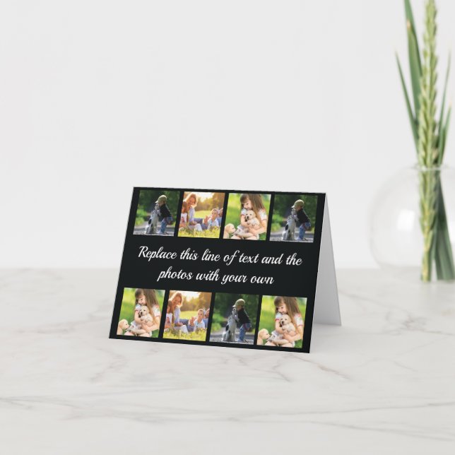 Personalize photo collage and text holiday card (Front)