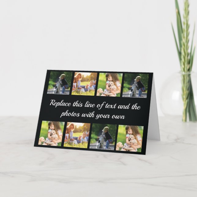 Personalize photo collage and text thank you card (Front)