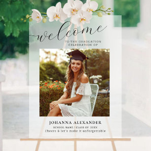 Personalize Photo Graduation   Graduate Welcome Acrylic Sign