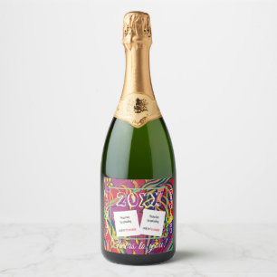 Personalize Photo Sparkling Wine Beverage Label Se