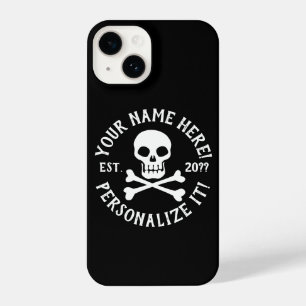 PERSONALIZE Pirate Skull and Crossbones iPhone 14 Case