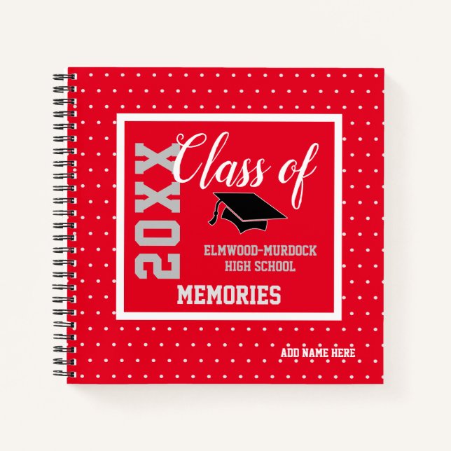 Personalize Red Senior Class 2023 High School Book (Front)