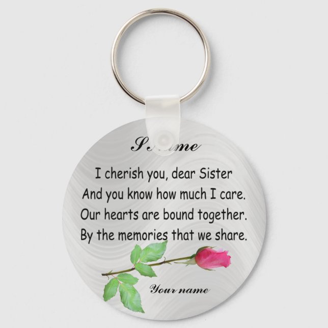 PERSONALIZE SISTER-KEYCHAIN KEY RING (Front)