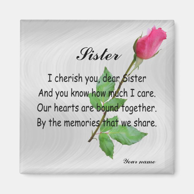PERSONALIZE SISTER -MAGNET MAGNET (Front)