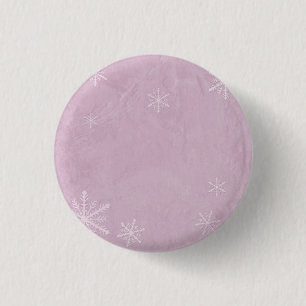 PERSONALIZE Snowflake Paper 3 - Pink Cm Round Badge