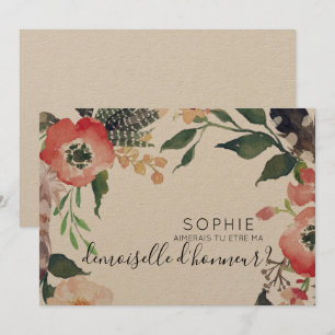 personalize the invitation as a lady of honor