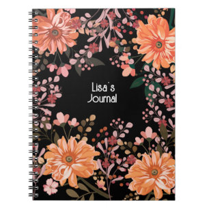 Personalize this Beautiful Floral Journal Notebook