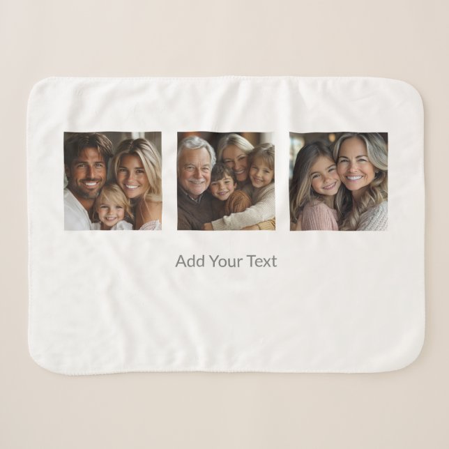 Personalize This Blanket Add Your Photo and Text (Front (Horizontal))
