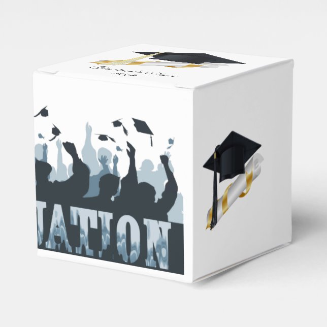 PERSONALIZE THIS Graduation Cap and Diploma Favour Box (Front Side)