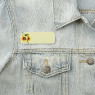 Personalize this Sunflower Yellow Garden Flower  N Name Tag