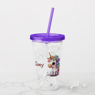 Personalize Unicorn  Acrylic Tumbler