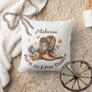 Personalize Western Boho Line Dancing Cushion