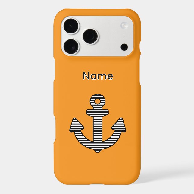 Personalize With A Name Orange Anchor   (Back)
