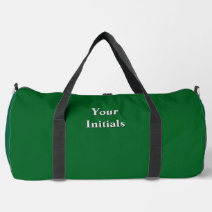 Personalize With Your Initials Green Duffle Bag