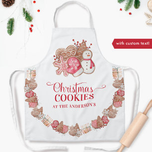 Personalize with your text, Christmas Cookies Apron