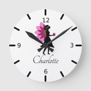 Personalize Your Own Beautiful Fairy Round Clock
