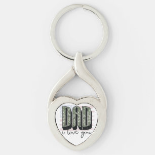 Personalize Your Own Custom Made Dad I Love You on Key Ring