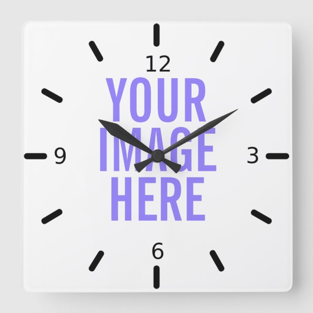 Personalize Your Own Square Wall Clock (Front)