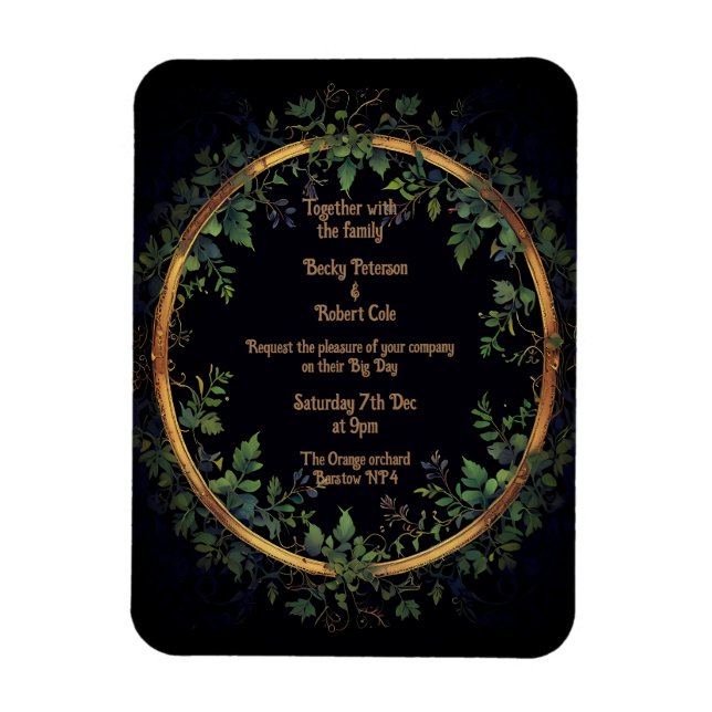Personalize your Wedding invitation Magnet (Vertical)
