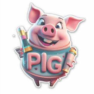 Personalize Your World with Pig Stickers