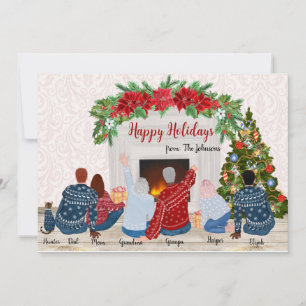 Personalizeable Custom Family Portrait Holidays Invitation