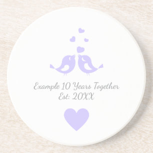 Personalized 10 Years Together Anniversary Coaster