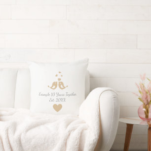 Personalized 10 Years Together Anniversary Cushion