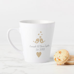 Personalized 10 Years Together Anniversary Latte Mug