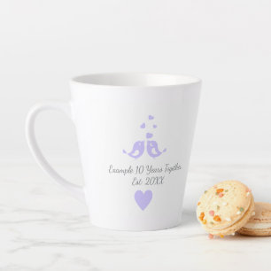 Personalized 10 Years Together Anniversary Latte Mug