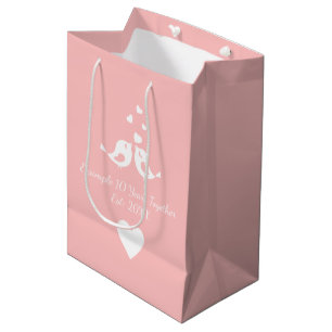 Personalized 10 Years Together Anniversary Medium Gift Bag