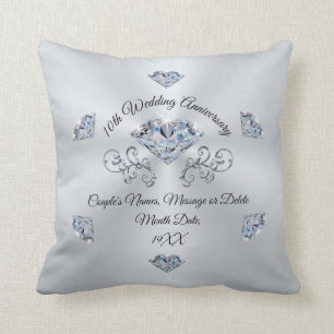 Personalized 10th Wedding Anniversary Gifts Cushion