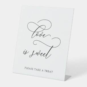 Personalized 10x12 “Love is Sweet" Wedding Table Pedestal Sign