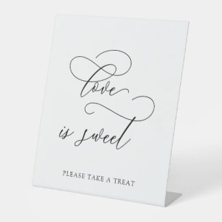 Personalized 10x12 “Love is Sweet" Wedding Table  Pedestal Sign