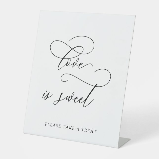 Personalized 10x12 “Love is Sweet" Wedding Table  Pedestal Sign (Front)