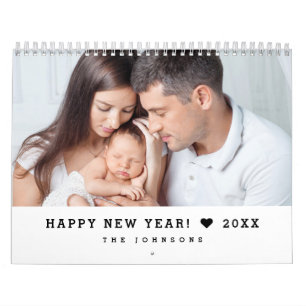 Personalized 12 Month Custom family Photos Calendar