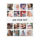 Personalized 16 Photo Collage White
