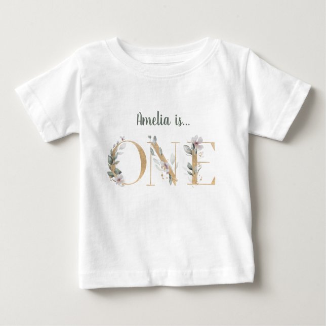 Personalized 1st Birthday T-Shirt (Front)