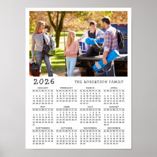 Personalized 2021 Family Photo Calendar Poster