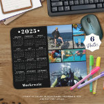 Personalized 2025 Calendar 6 Photo Custom Color Mouse Pad<br><div class="desc">Create your own personalized, custom color photo calendar mouse pad featuring a 2025 year-at-a-glance calendar and an easy-to-upload photo collage template featuring 6 pictures in various shapes and sizes, both horizontal and vertical to accommodate a wide variety of photo subjects. Personalize with a family name, individual name, monogram or other...</div>