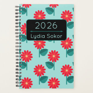 Personalized 2026 Floral Planner Notebook