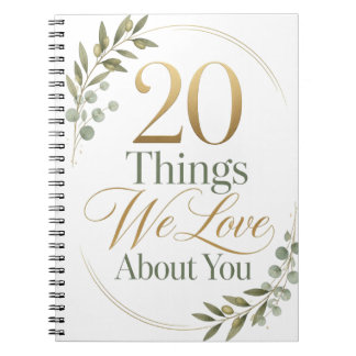 Personalized 20 Things We Love About You Gift Notebook