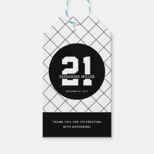 Personalized 21st Birthday Modern and Elegant   Gift Tags