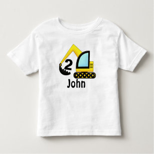 Personalized 2nd etc Construction Truck Tractor Toddler T-Shirt
