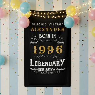 Personalized 30th Birthday 1996 Vintage Legend Banner