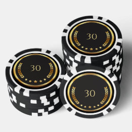 Personalized 30th Birthday Poker Chips